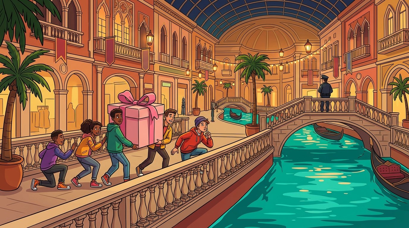 Торт-сюрприз в ТЦ Venezzzia